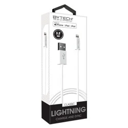 Bytech Classic Charge N Sync Lightning Cable - White