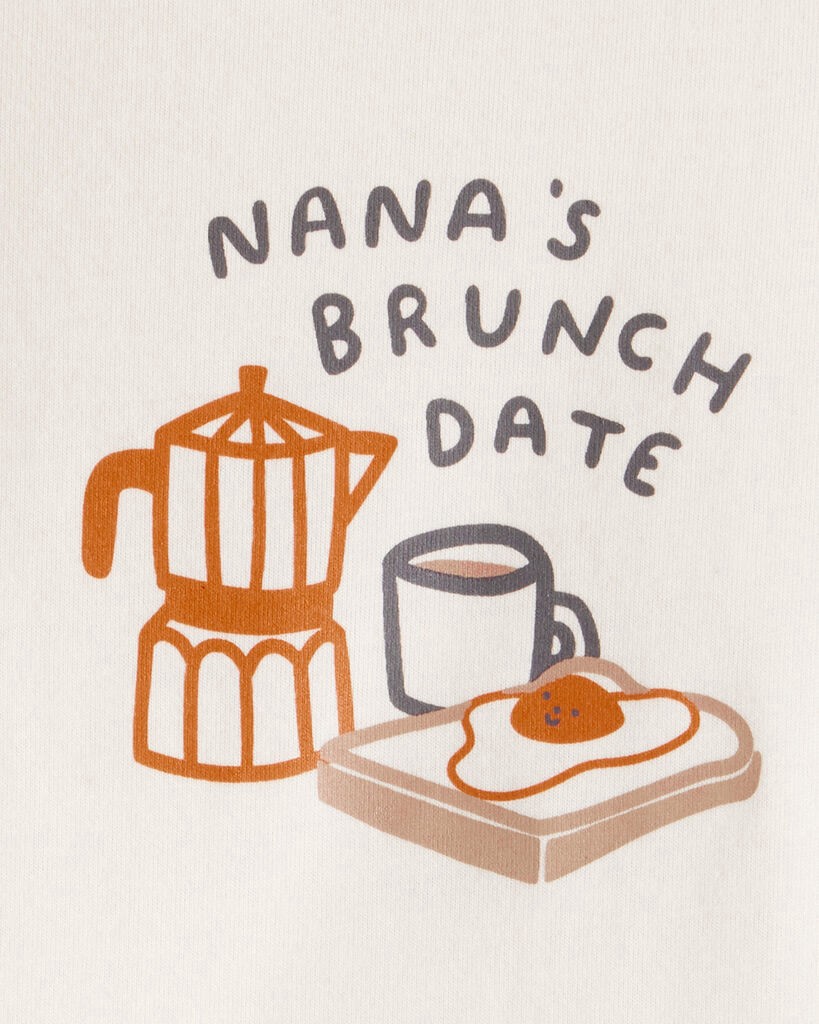 slide 2 of 2, Carter's Carters Baby Nana's Brunch Date Long-Sleeve Graphic Bodysuit - Cream Cream 6M, 1 ct