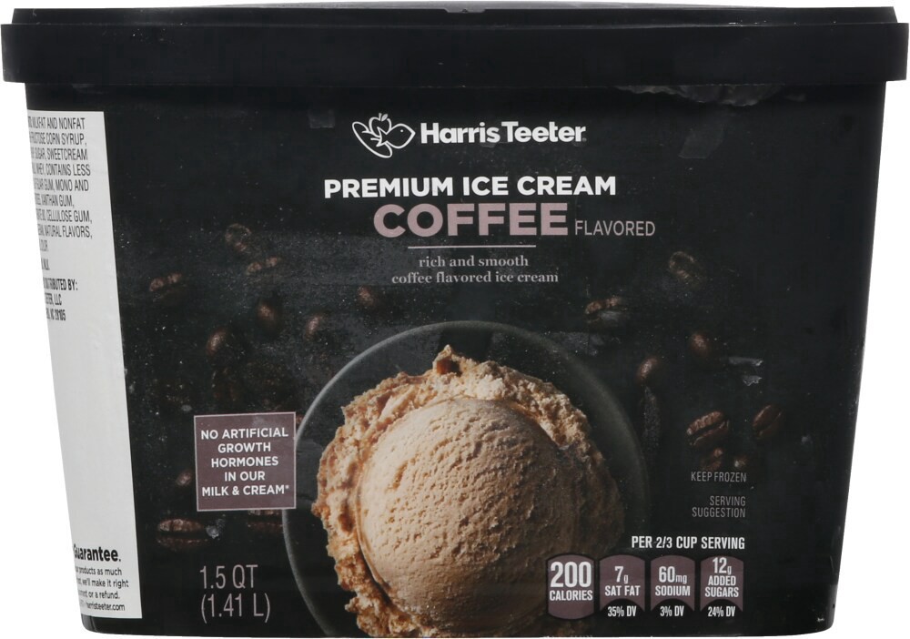 slide 2 of 3, Harris Teeter® Coffee Flavored Premium Ice Cream, 1.5 qt