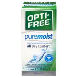 Opti-Free Travel Size Pure Moist All Day Comfort Multi-purpose Disinfecting Solution