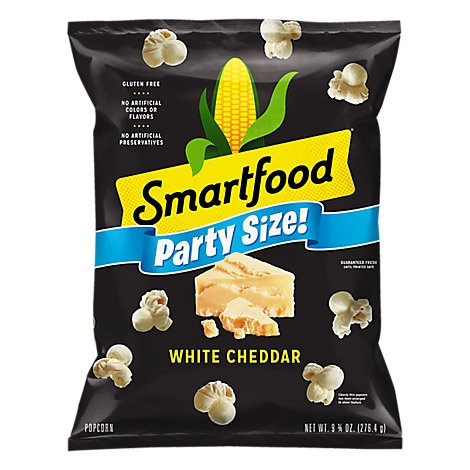 slide 1 of 1, Smartfood Popcorn White Cheddar Party Size, 9.75 oz