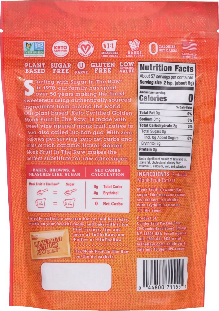 slide 2 of 2, Monk Fruit In The Raw® Golden, 16 oz