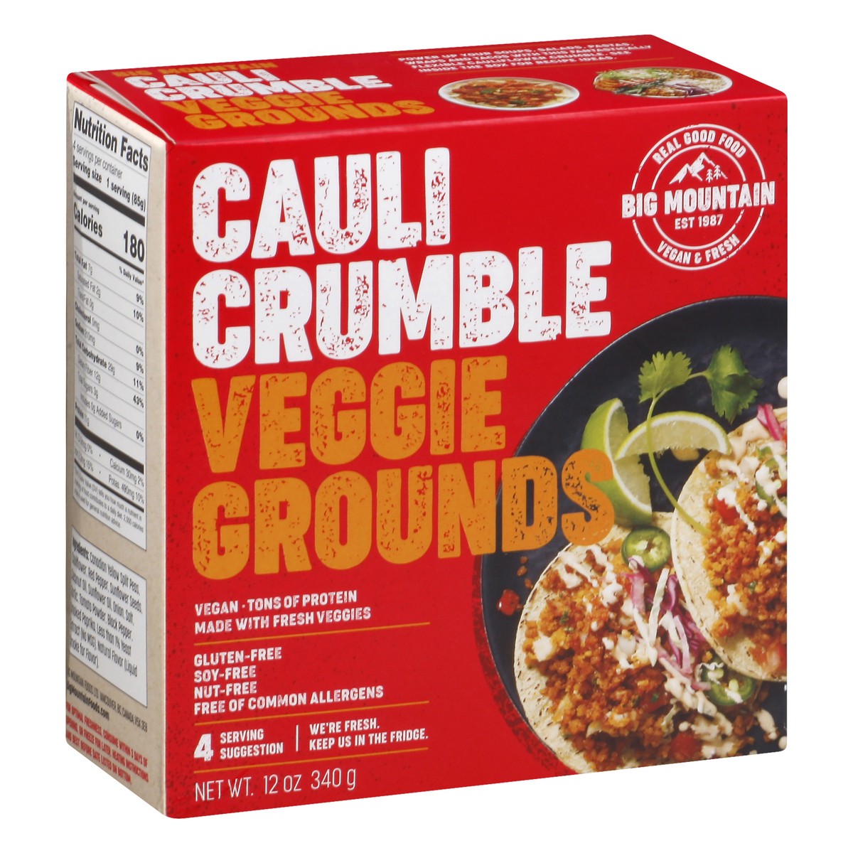 slide 6 of 9, Big Mountain Cauli Crumble Veggie Grounds 4 ea, 12 oz