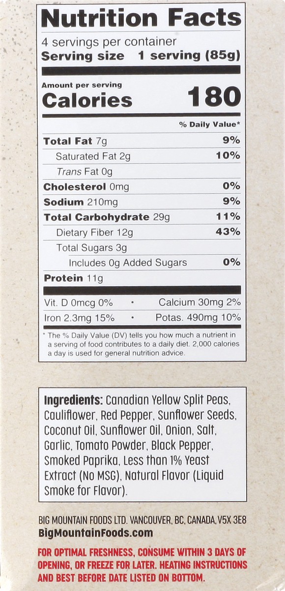 slide 2 of 9, Big Mountain Cauli Crumble Veggie Grounds 4 ea, 12 oz