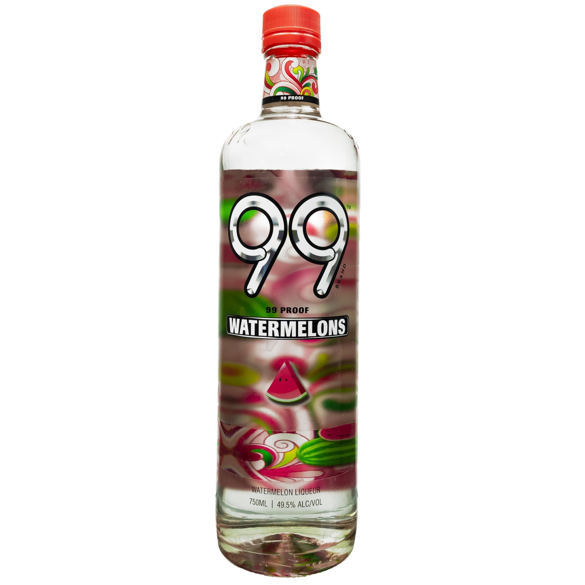 slide 1 of 2, 99 Brand Watermelon Liqueur 750ml 99 Proof, 750 ml