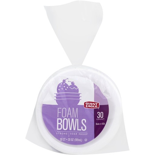slide 1 of 1, Giant Eagle Foam Bowls, 30 ct