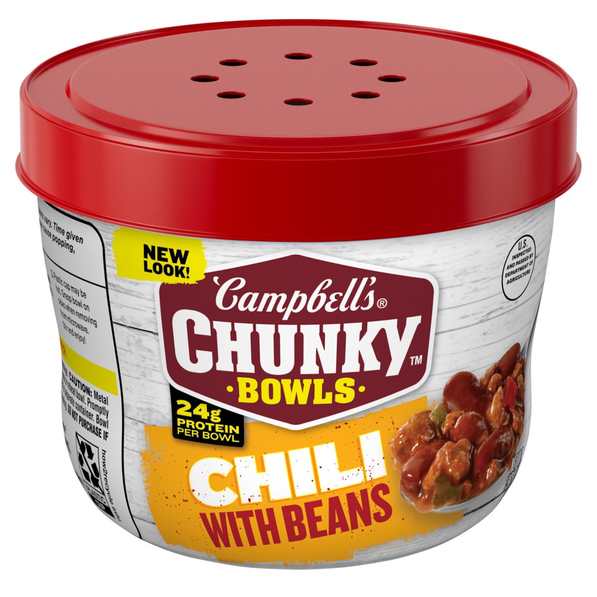 slide 1 of 11, Campbell's Campbell’s Chunky™ Chili With Beans, 15.25 oz Bowl, 15.250 oz