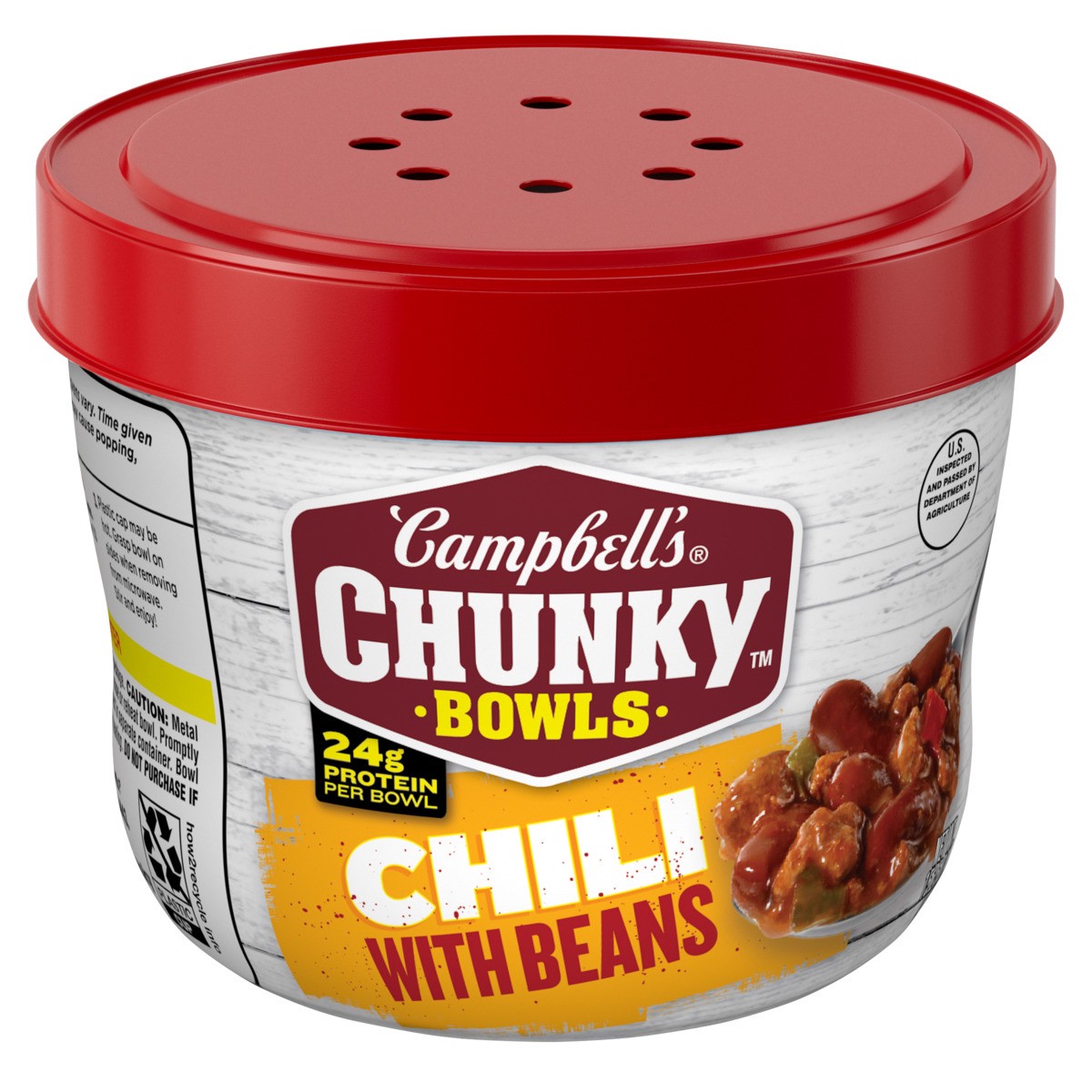 slide 1 of 11, Campbell's Chunky Chili With Beans, 15.25 oz Bowl, 15.25 oz