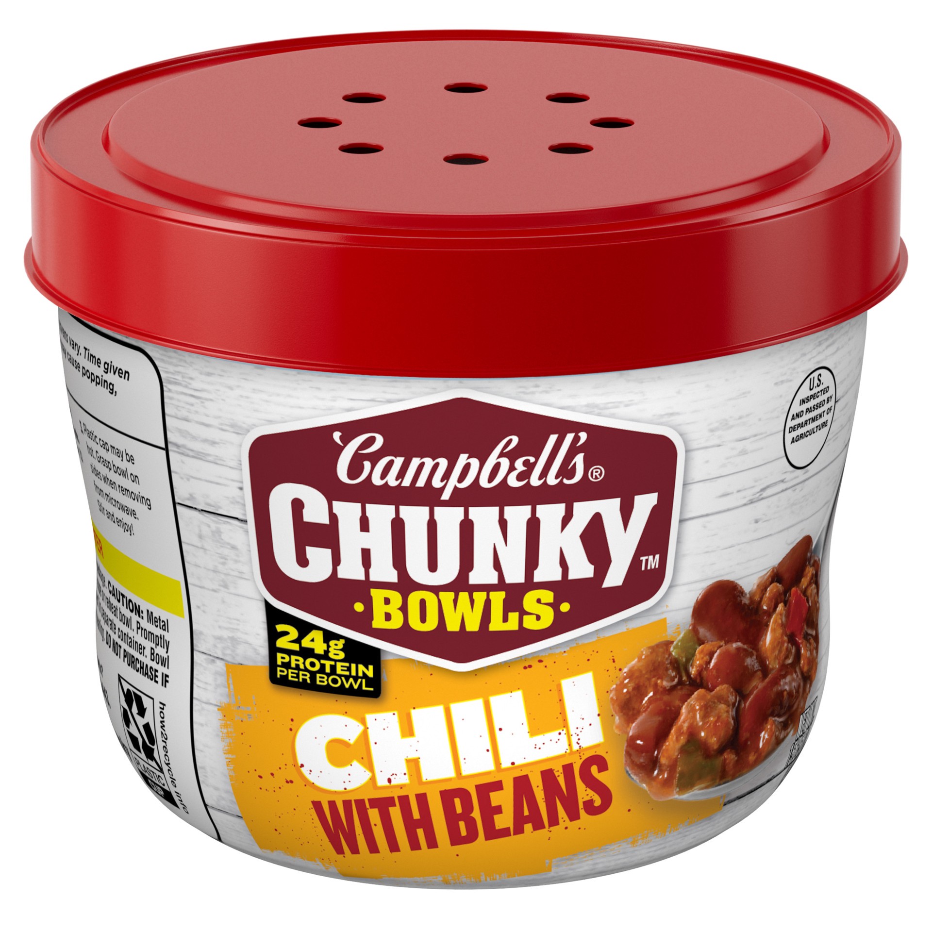 slide 1 of 11, Campbell's Chunky Chili With Beans, 15.25 oz Bowl, 15.25 oz