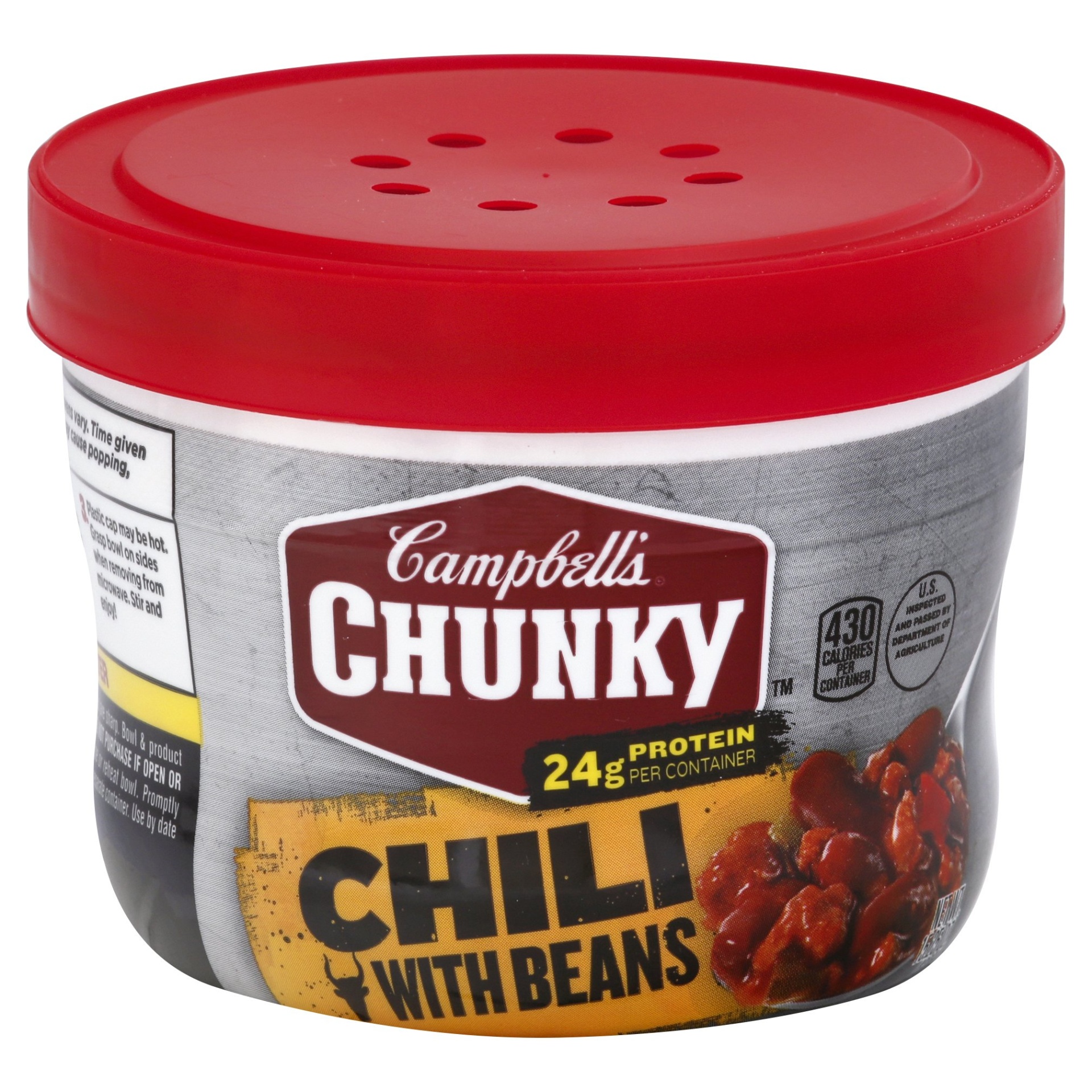 Campbells Chunky Roadhouse Chili With Bean Microwaveable Bowl 1525 Oz