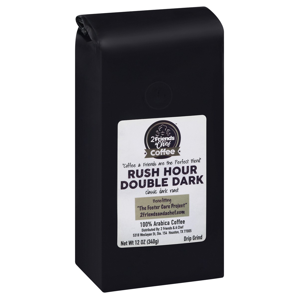 slide 5 of 12, 2 Friends & A Chef Dark Roast Ground Rush Hour Double Dark Coffee 12 oz, 12 oz