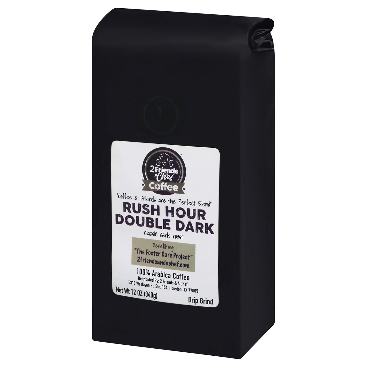 slide 3 of 12, 2 Friends & A Chef Dark Roast Ground Rush Hour Double Dark Coffee 12 oz, 12 oz