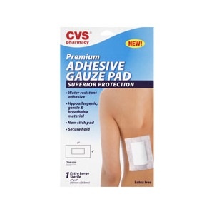 slide 1 of 1, CVS Pharmacy Premium Superior Protection Adhesive Gauze Pad Extra Large, 1 ct