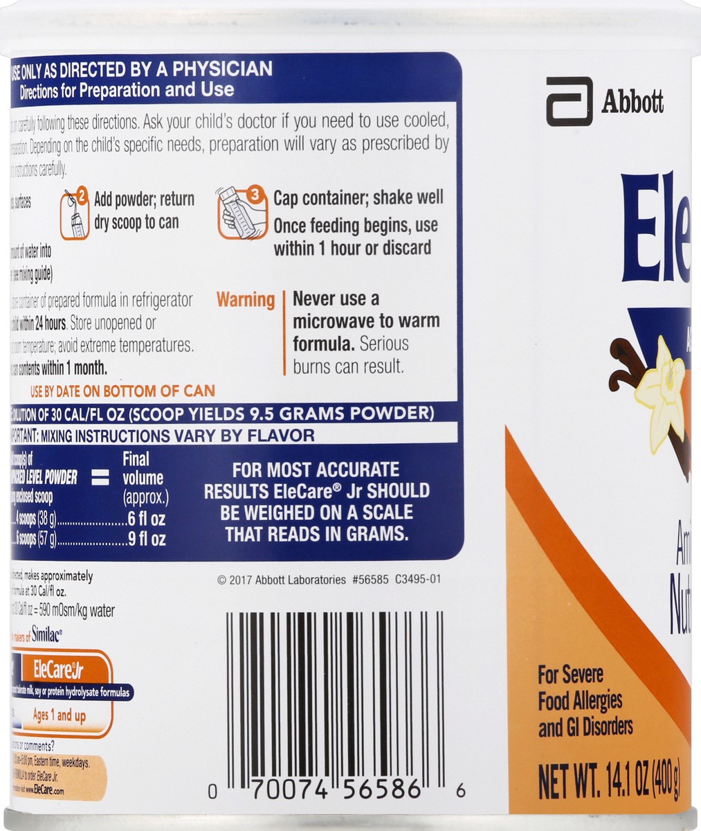 slide 5 of 8, EleCare Nutrition Powder 14.1 oz, 14.1 oz