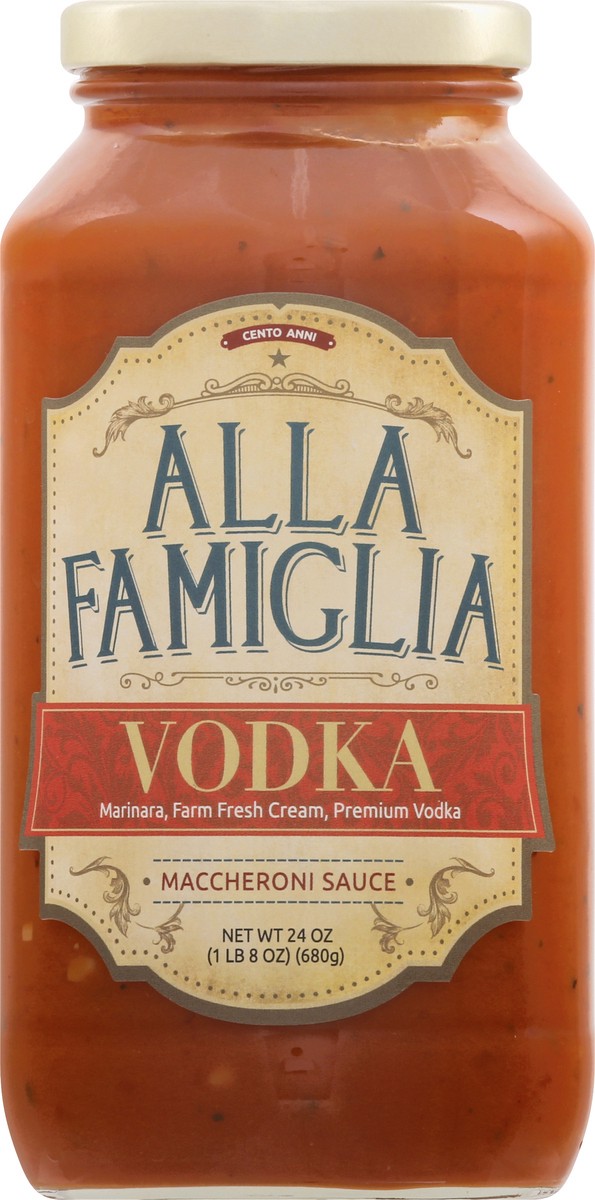 slide 7 of 9, Alla Famiglia Vodka Sauce - 24 oz, 24 oz