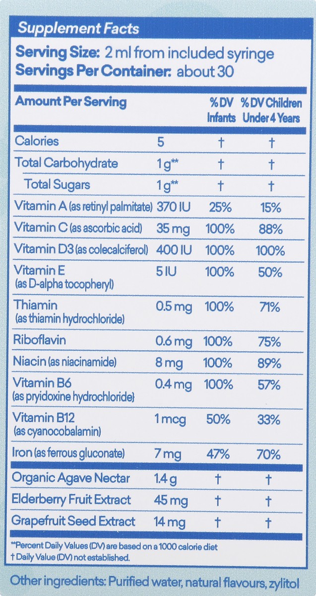 slide 9 of 9, CalmCo Immune Support for Infants & Toddlers Multivitamin 2 oz, 2 oz