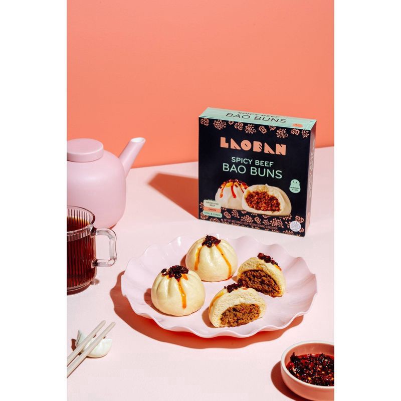 slide 2 of 5, Laoban Dumplings Frozen Bao Buns Spicy Beef - 10oz/4pk, 4 ct; 10 oz