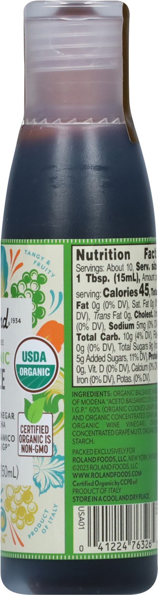 slide 8 of 9, Roland Organic Glaze with Balsamic Vinegar of Modena 5.07 fl oz, 