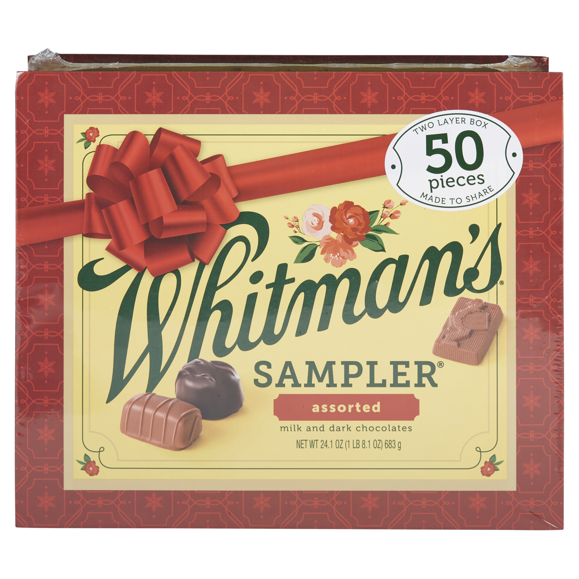 slide 1 of 1, Whitman's Sampler Assorted Chocolates, 1 ct