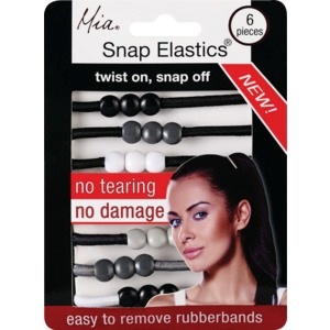 slide 1 of 1, Mia Beauty Snap Elastics, 6 ct