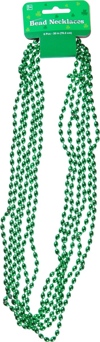 slide 6 of 9, Ampro Metallic Green Bead Necklaces 6 ea, 6 ct