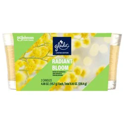 Glade Candles Radiant Bloom Limited Edition, 6.8 oz Total, 2 Pack