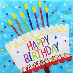 Celebrations Creative Converting Birthday Cake Lunch Napkin