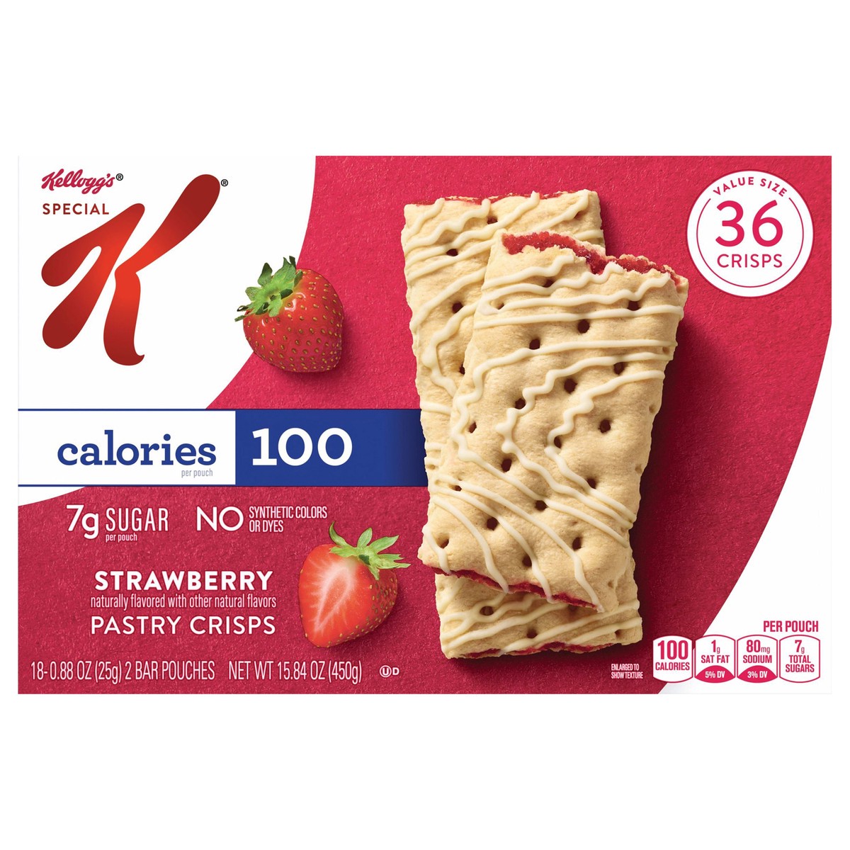 slide 1 of 5, Kellogg's Special K Pastry Crisps Strawberry, 15.84 oz