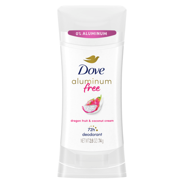 slide 23 of 25, Dove Aluminum Free 72 Hr Deodorant- Dragon Fruit & Coconut Cream, 1 ct