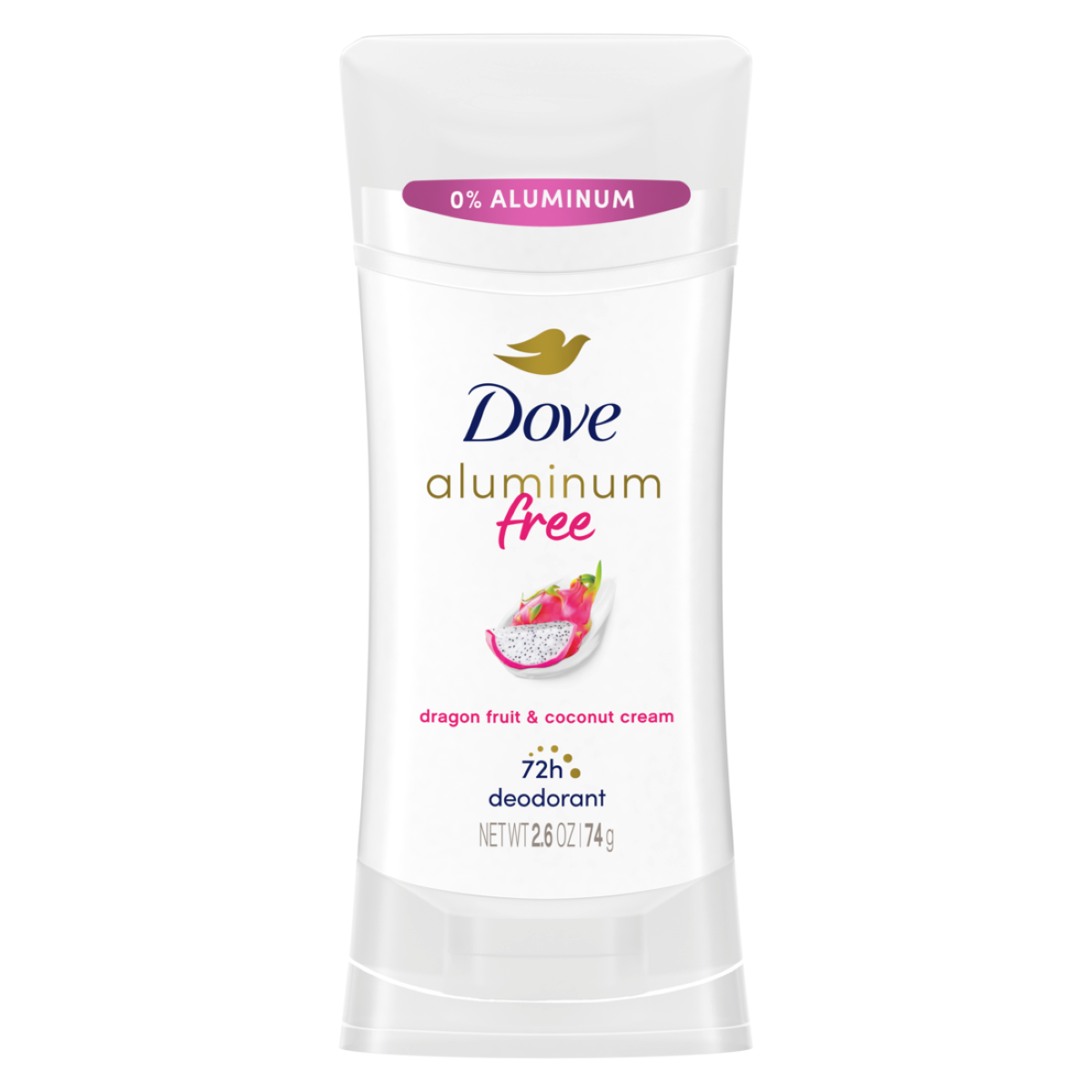 slide 2 of 25, Dove Aluminum Free 72 Hr Deodorant- Dragon Fruit & Coconut Cream, 1 ct