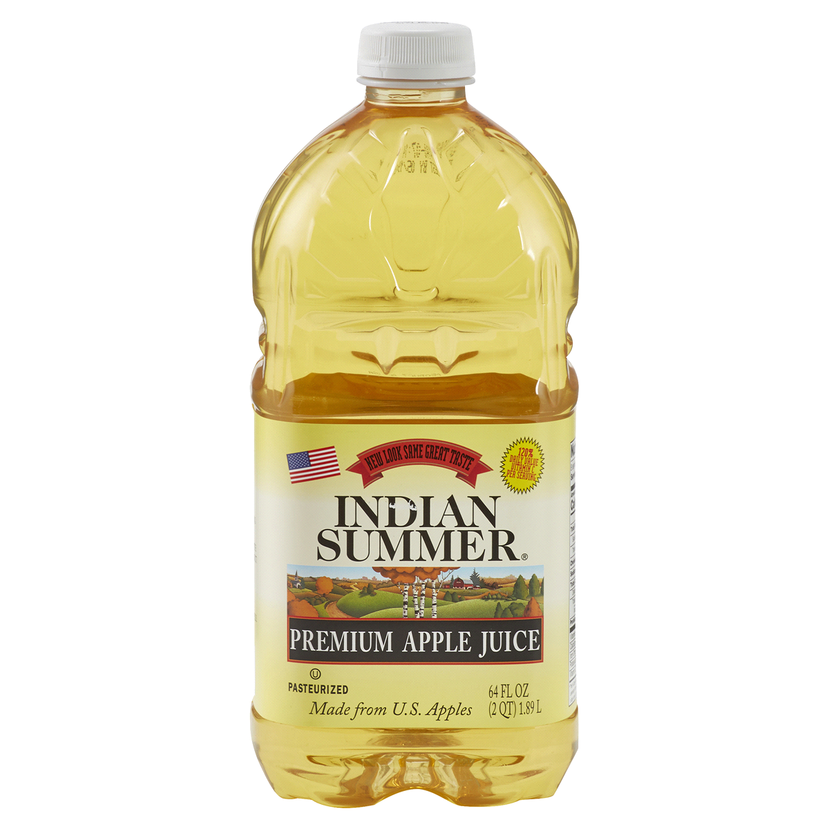 slide 1 of 8, Indian Summer Apple Juice, Plastic, 64 fl oz