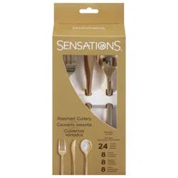 Sensations Assorted Cutlery 24 ct