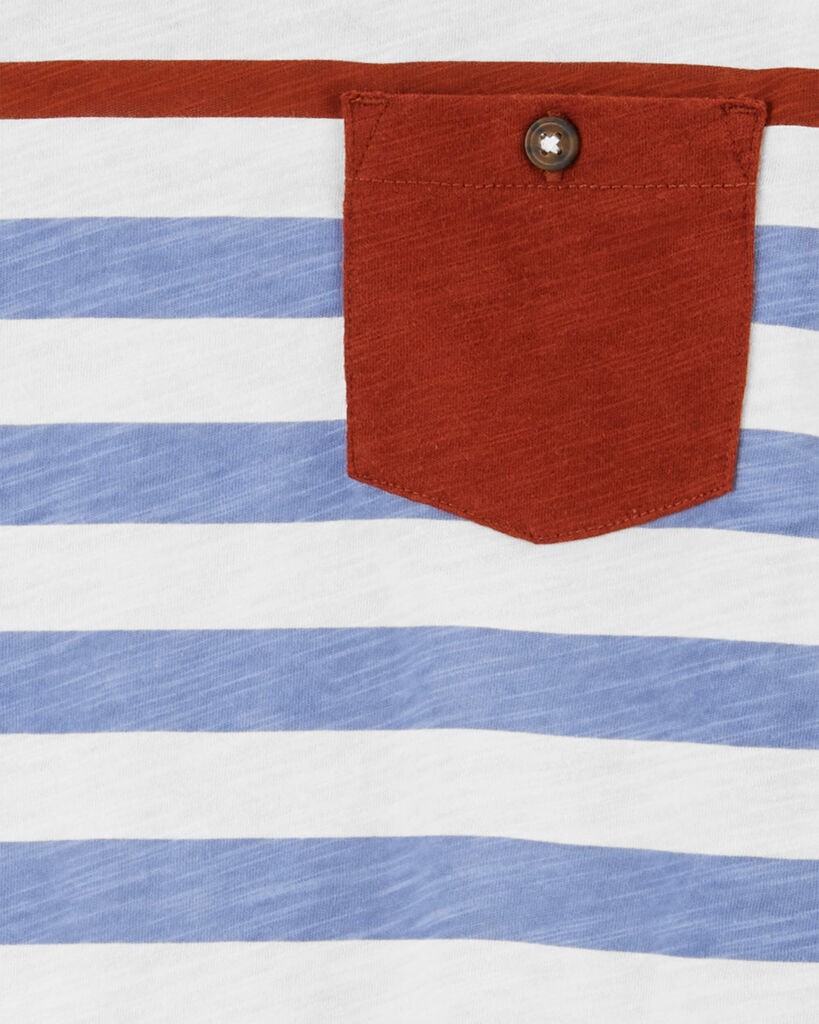 slide 2 of 2, Carter's Kid Striped Pocket Tee Multi 8, 1 ct