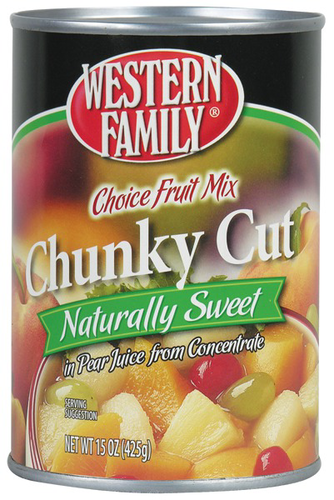 slide 1 of 1, Western Family Fruit Mix Chunky In Juice, 15 oz