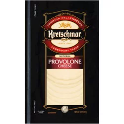 Kretschmar Premium Deli Pre Sliced Provolone Cheese, 8 oz