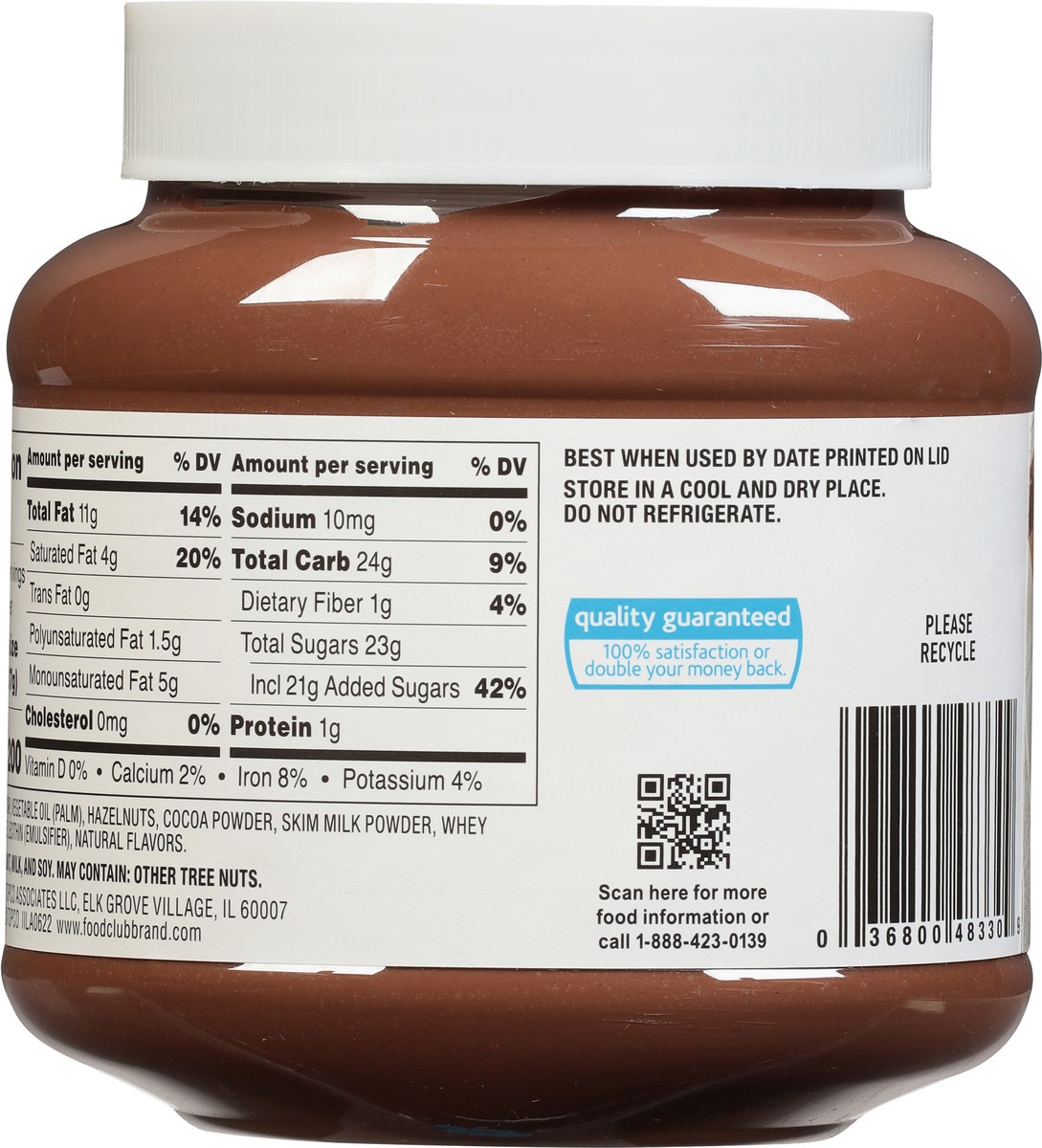slide 5 of 9, Food Club Hazelnut Spread with Real Cocoa 26.5 oz, 26.5 oz