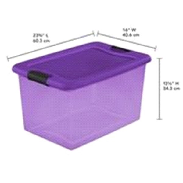 slide 6 of 13, Sterilite Latching Box /, 64 qt, 61 liter