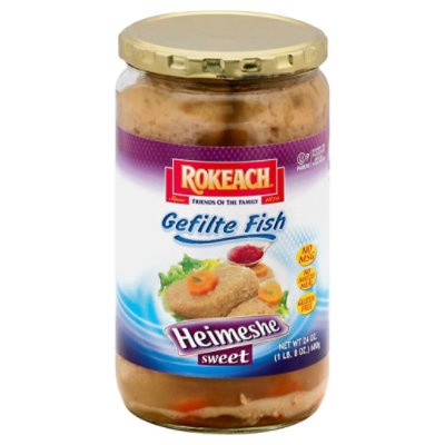 slide 1 of 2, Rokeach Heimeshe Sweet Gefilte Fish, 24 oz