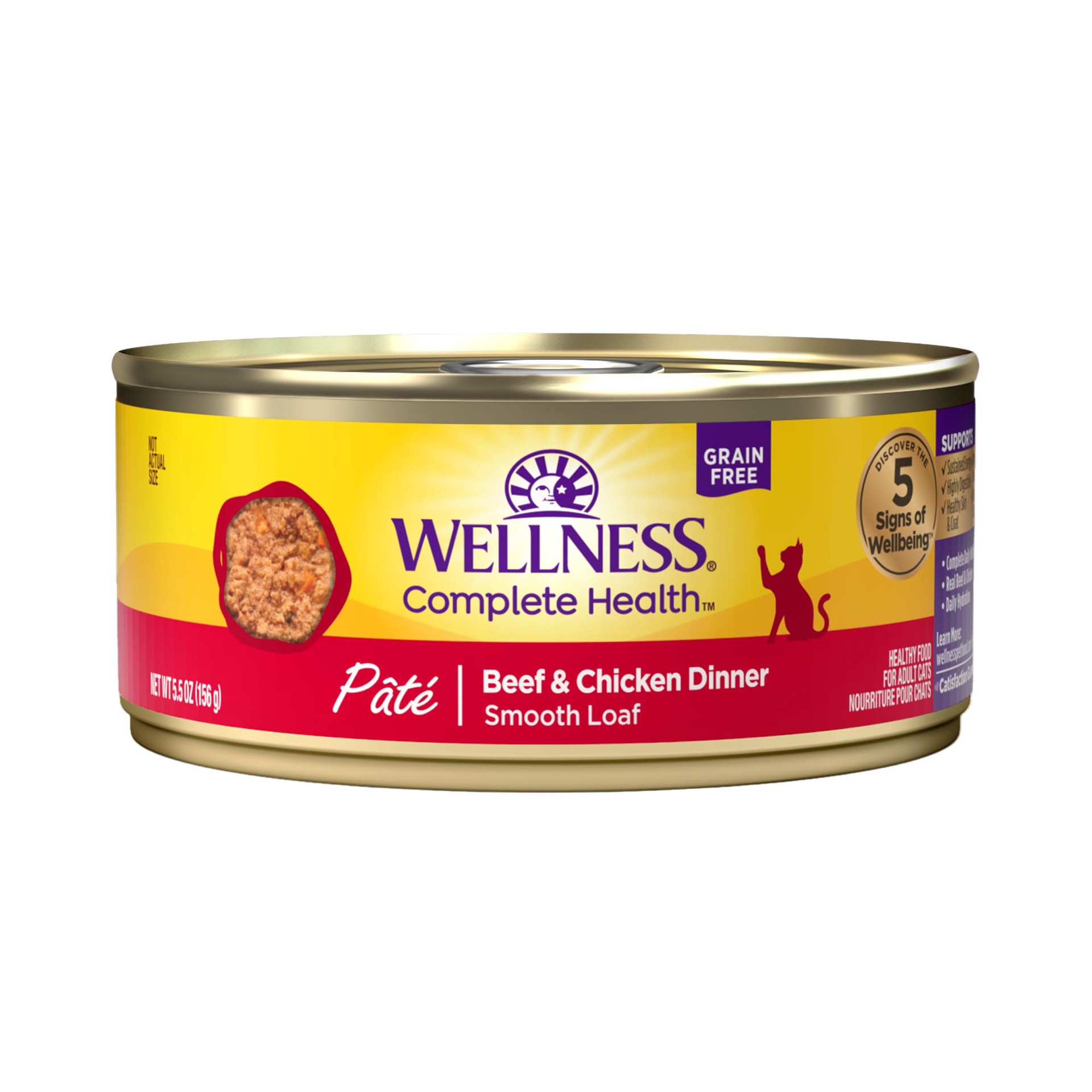 slide 1 of 3, Wellness Food for Cats 5.5 oz, 5.5 oz