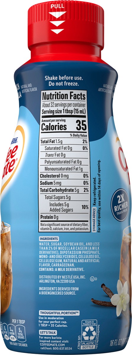 slide 7 of 7, Coffee-Mate Nestle Coffee Mate French Vanilla Liquid Coffee Creamer 16 fl oz., 16 fl oz