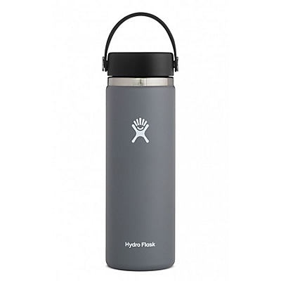 slide 1 of 1, Hydro Flask Wide Mouth Water Bottle With Flex Cap, Stone, 20 oz