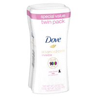 slide 16 of 17, Dove Advanced Care Antiperspirant Deodorant Stick Clear Finish, 2.6 oz, Twin Pack, 2.6 oz