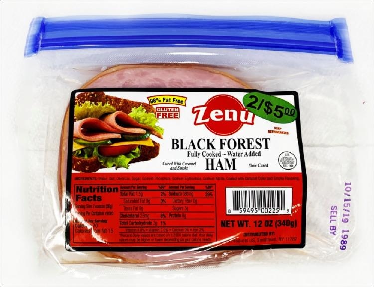 slide 1 of 1, Zenu Blck Forest Ham, 12 oz