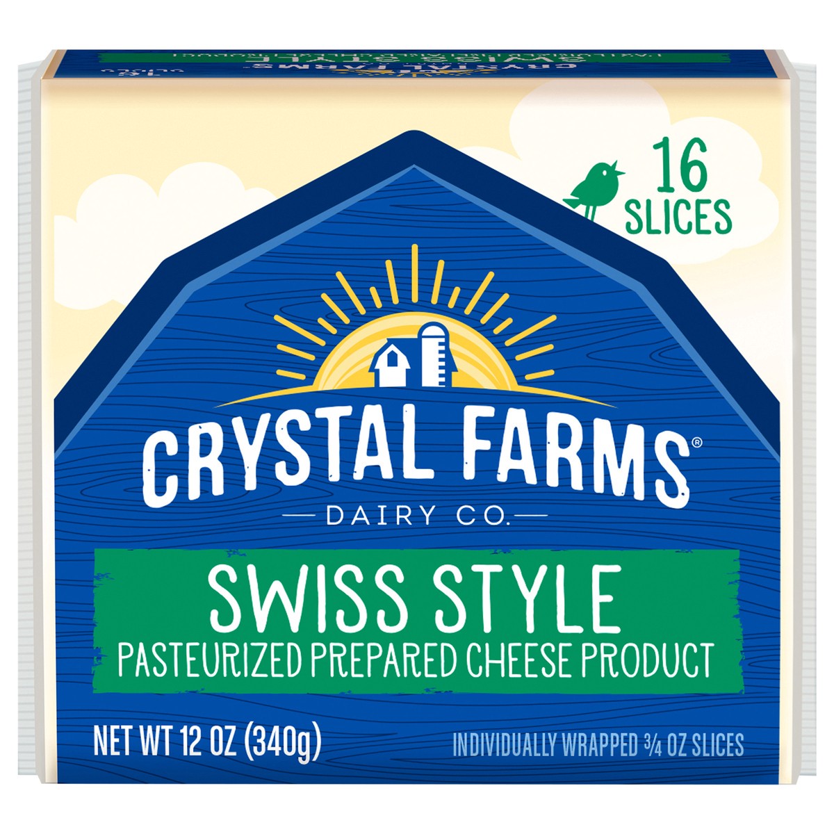 slide 1 of 8, Crystal Farms Cheese Slices, 12 oz