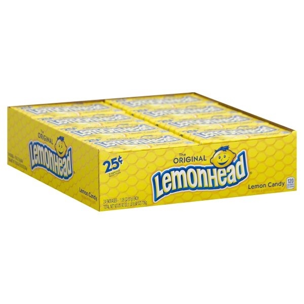 slide 1 of 1, Lemonhead Candy, 24 ct