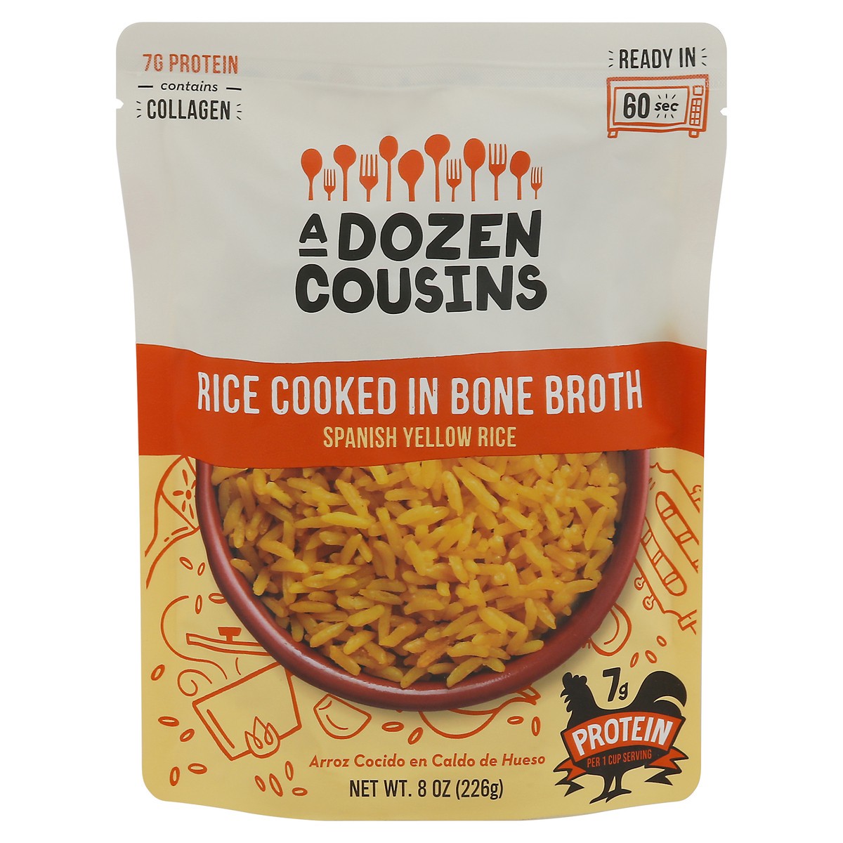 slide 1 of 9, A Dozen Cousins Spanish Yellow Rice Cooked in Bone Broth 8 oz, 8 oz