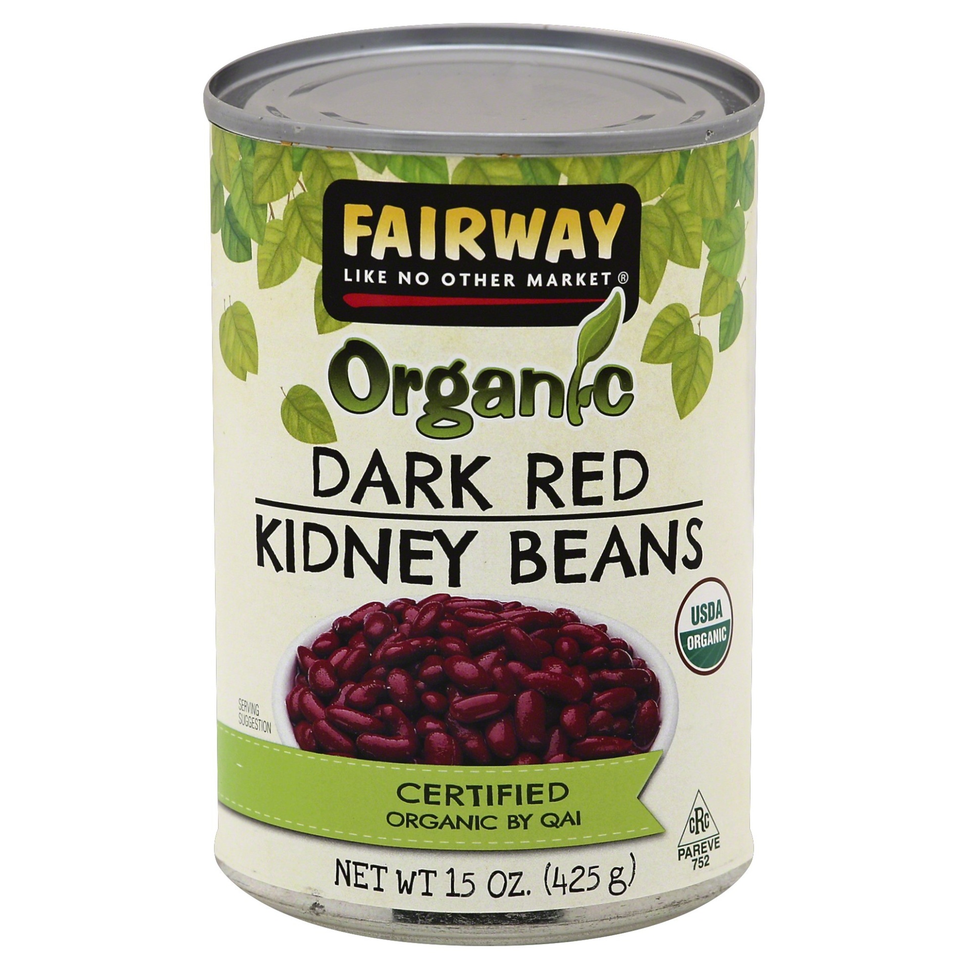 slide 1 of 1, Fairway Organic Dark Red Kidney Beans, 15 oz