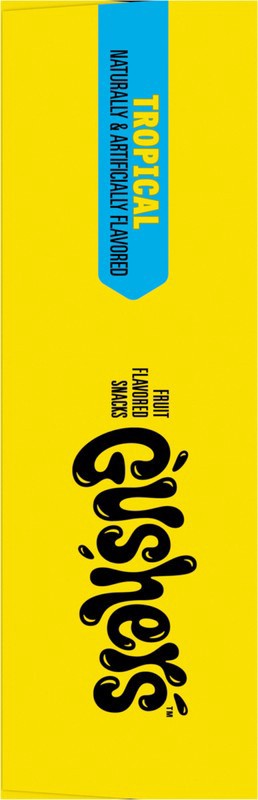 slide 4 of 5, Fruit Gushers Tropical Fruit Flavored Snacks, 3.06 oz