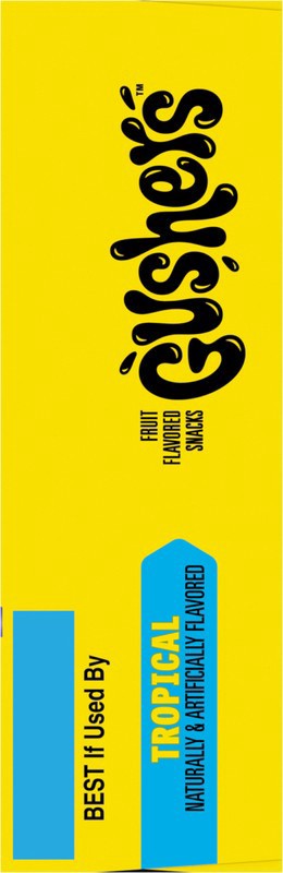 slide 5 of 5, Fruit Gushers Tropical Fruit Flavored Snacks, 3.06 oz