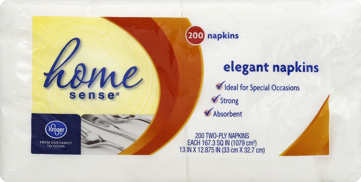 slide 4 of 4, Kroger Home Sense Elegant Napkins, 200 ct